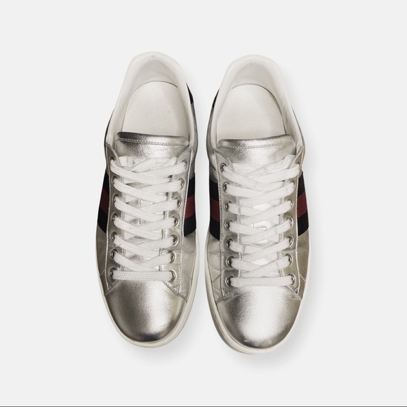 GUCCI Metallic Ace Sneakers - Picture 3 of 5